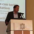 Tobias Webb speaking at a recent conference