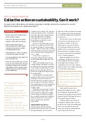 Collective action on sustainability. Can it work?