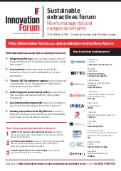 Sustainable Extractives Brochure April 2016
