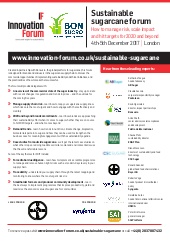 Sustainable Sugar Cane Forum, December 4-5 2017