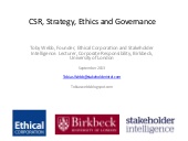CSR trends, strategy, ethics and th...