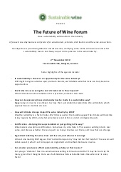The Future of Wine Forum: How sustainability will transform the industry 